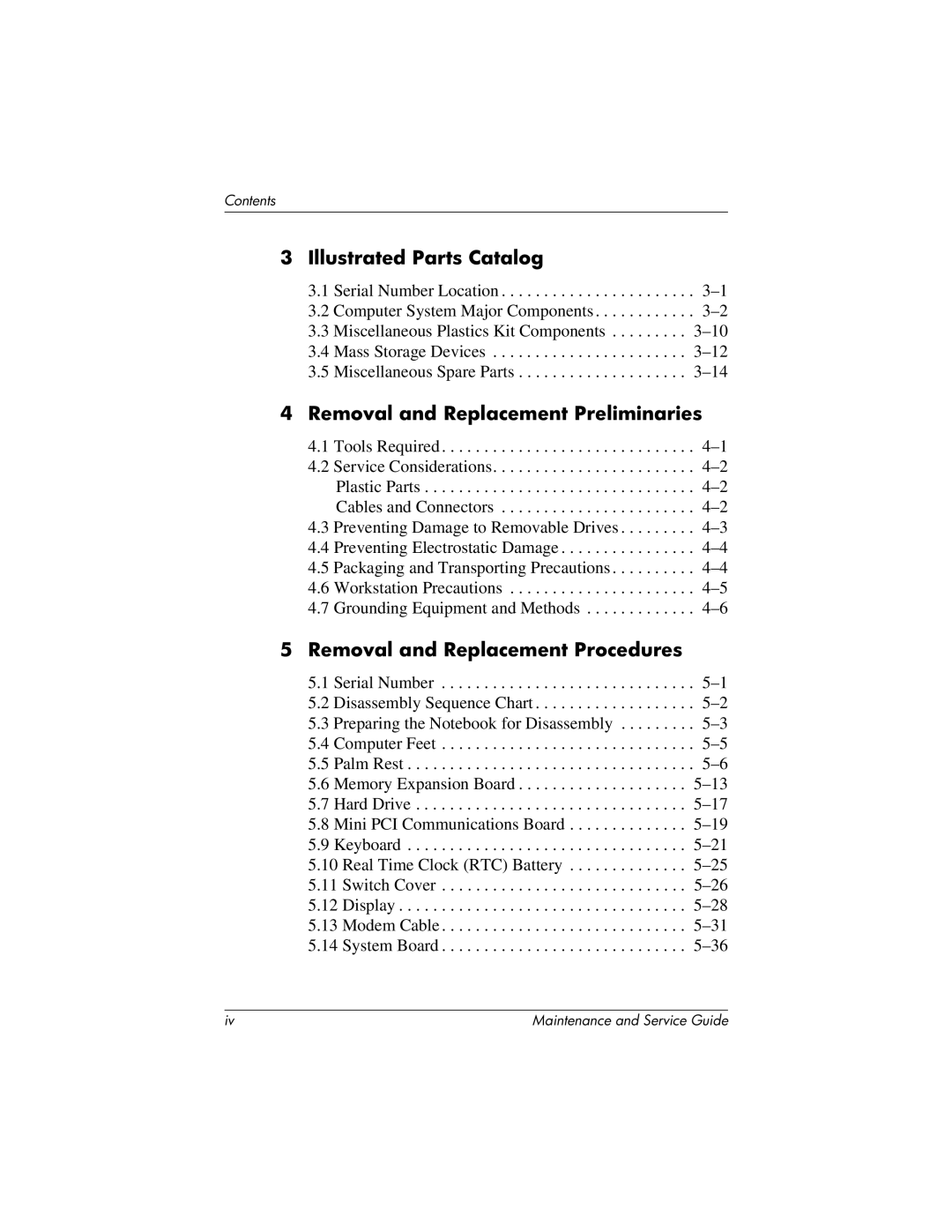 Compaq N410c manual Illustrated Parts Catalog 