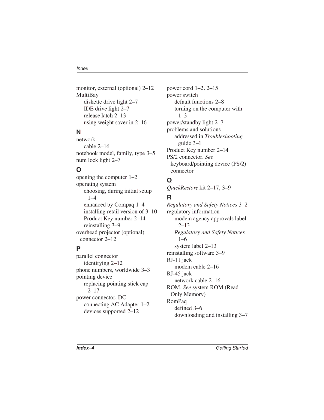 Compaq N610c Series manual Regulatory and Safety Notices 