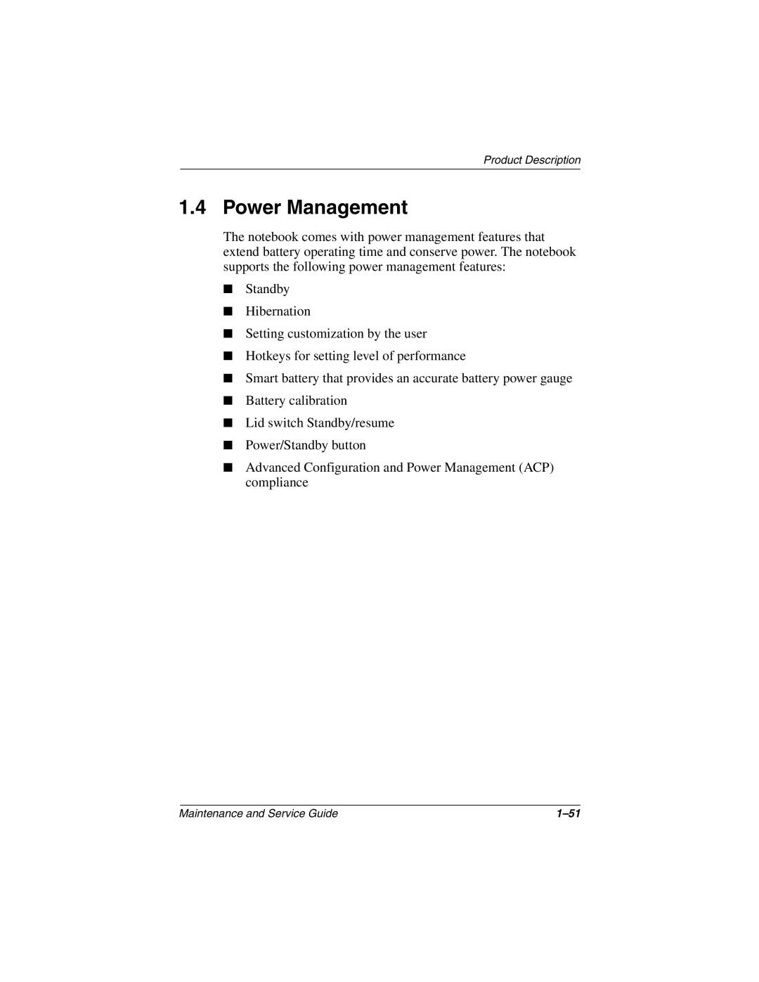 Compaq N800C manual Power Management 