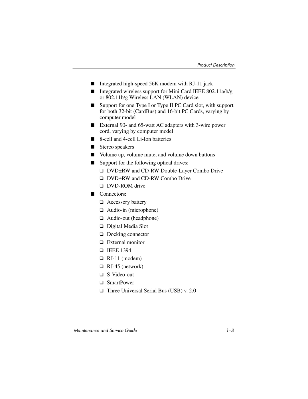 Compaq NC6400 manual Product Description 