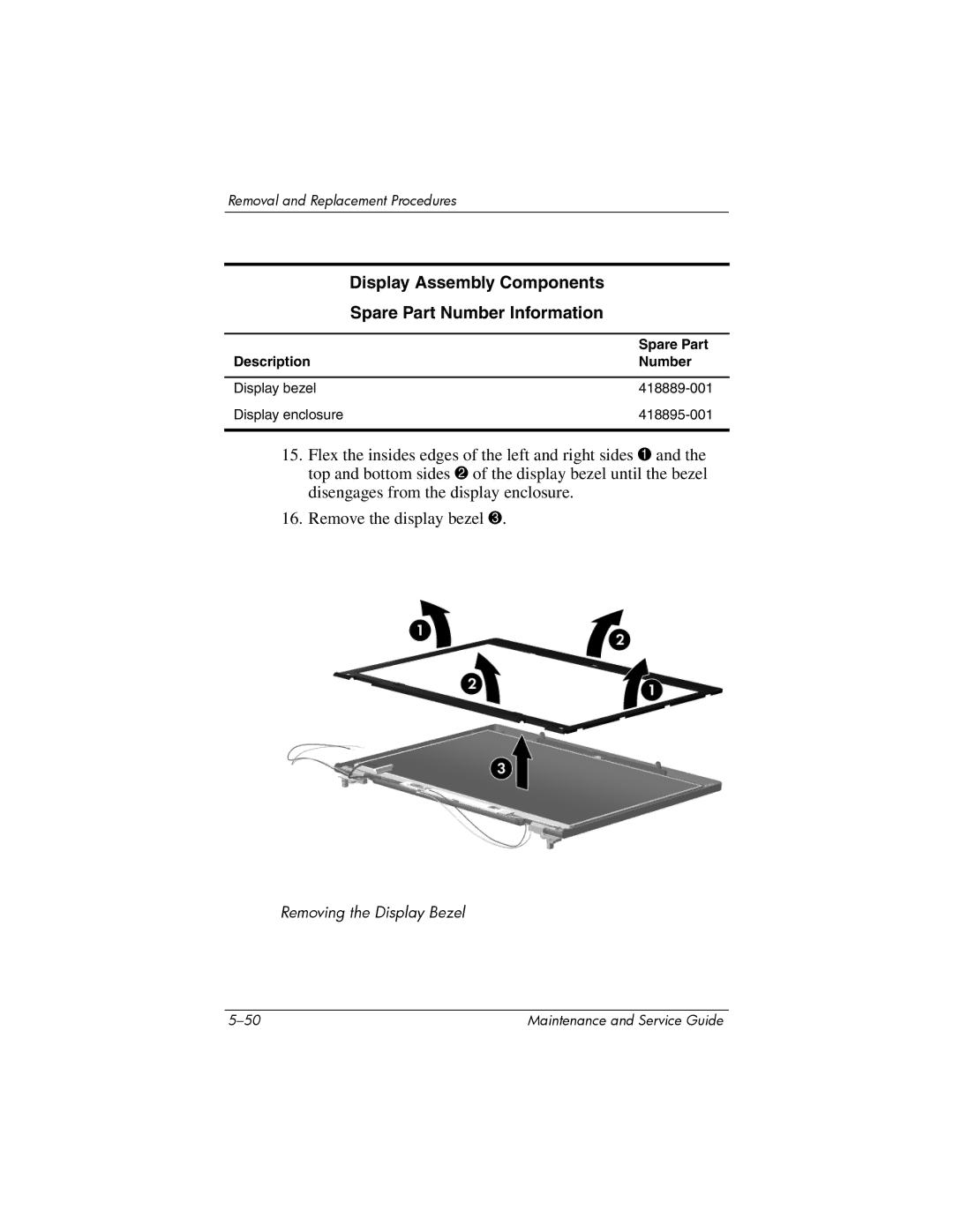 Compaq NC6400 manual Display Assembly Components 