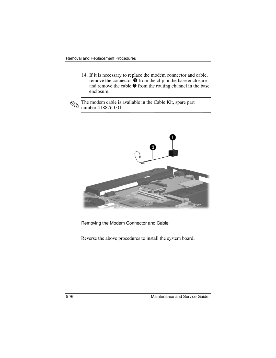 Compaq NC6400 manual Reverse the above procedures to install the system board 