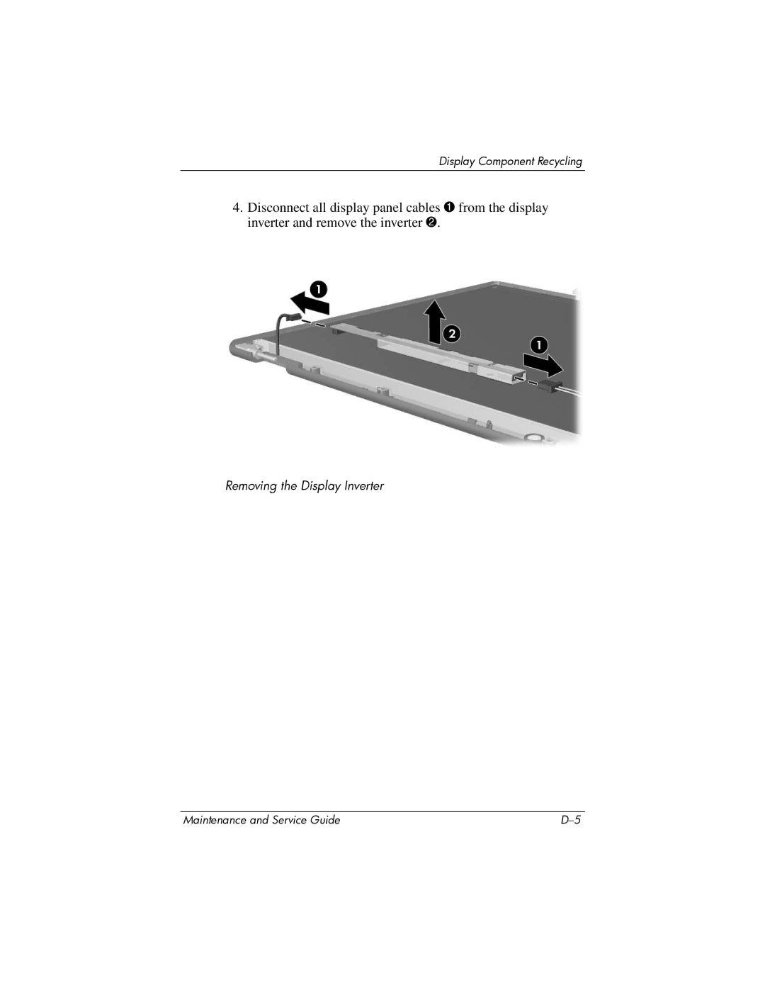 Compaq NC6400 manual Removing the Display Inverter 