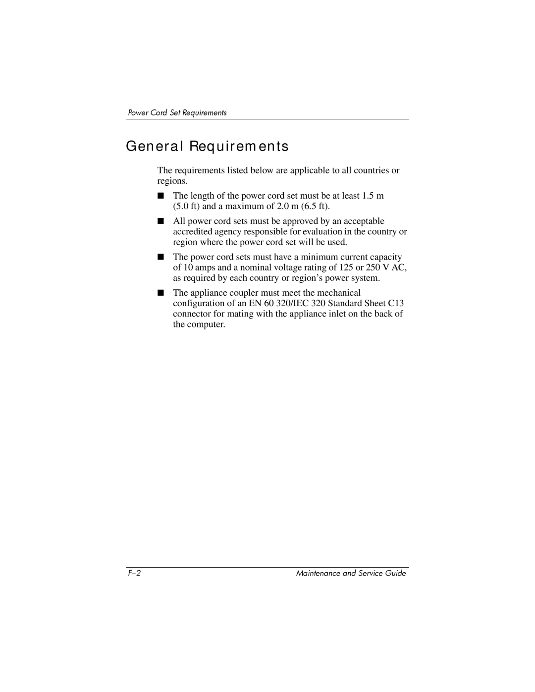 Compaq NC6400 manual General Requirements 