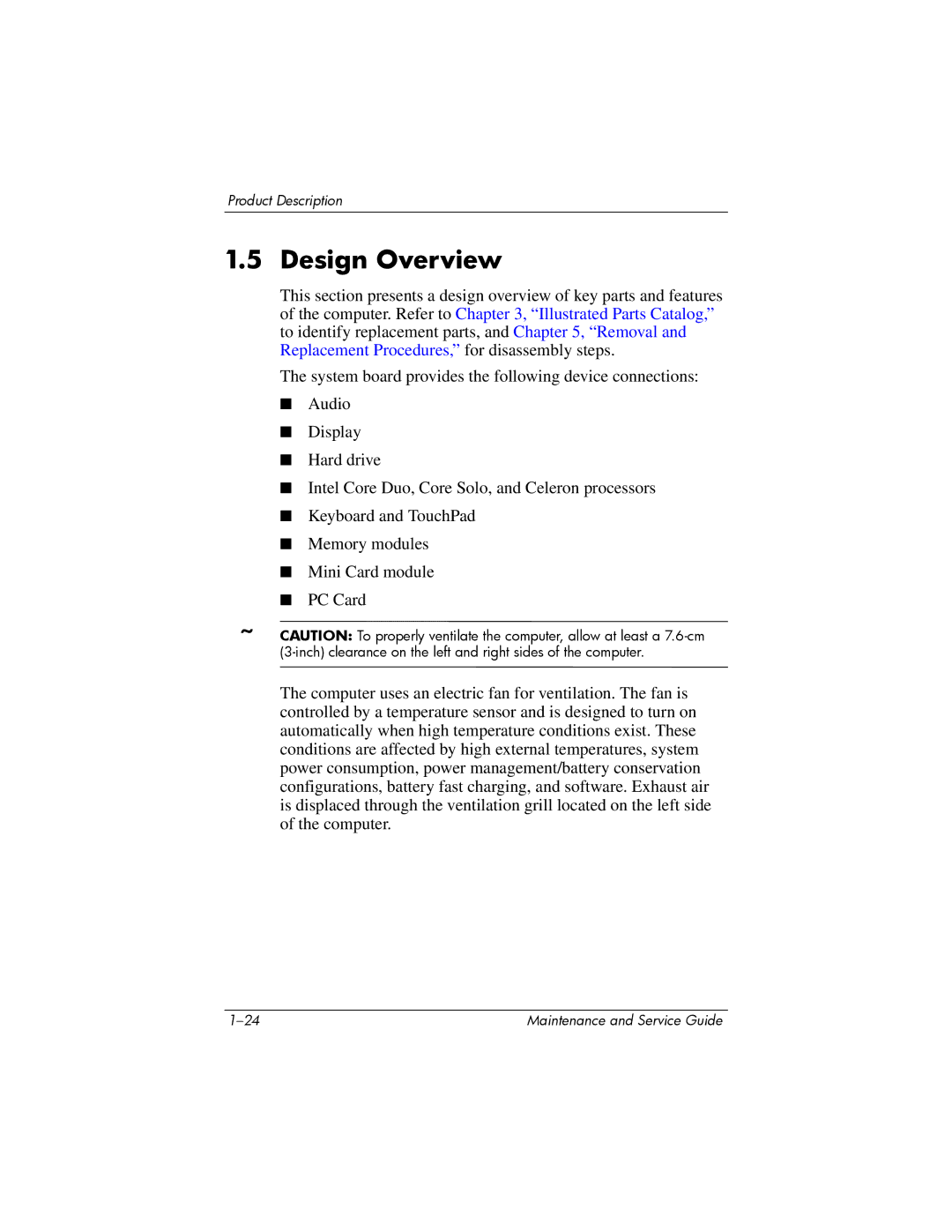 Compaq NC6400 manual Design Overview 