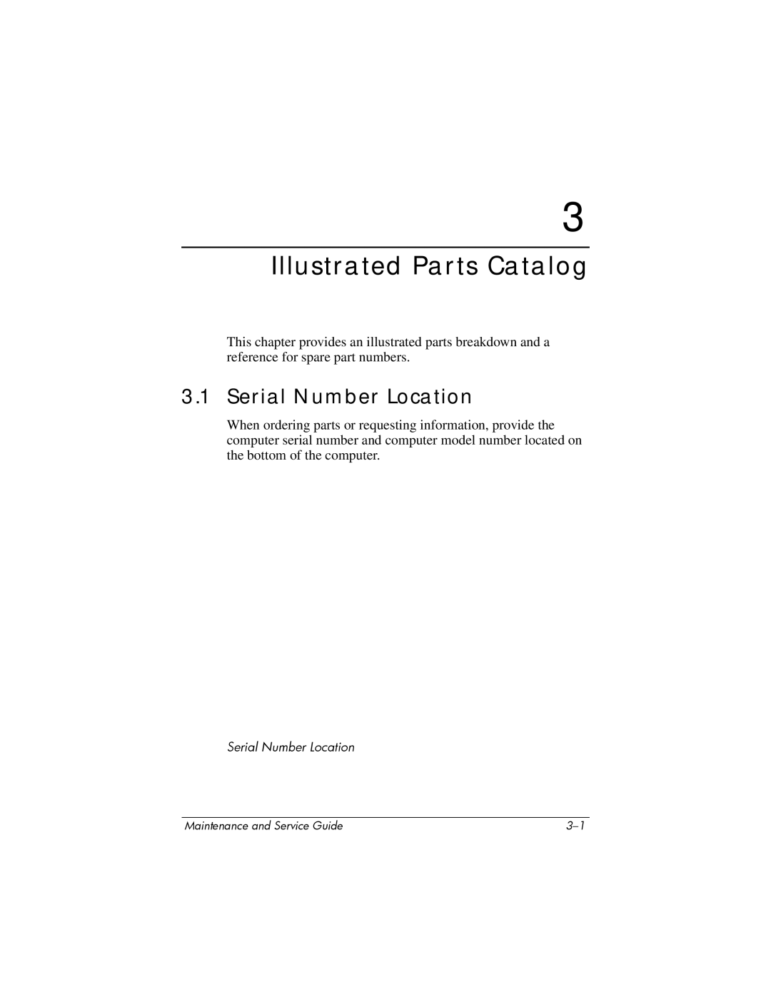 Compaq NC6400 manual Illustrated Parts Catalog, Serial Number Location 