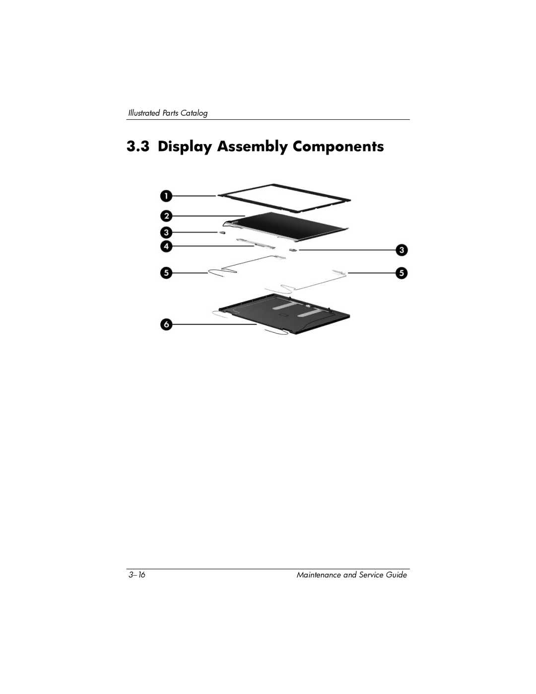 Compaq NC6400 manual Display Assembly Components 