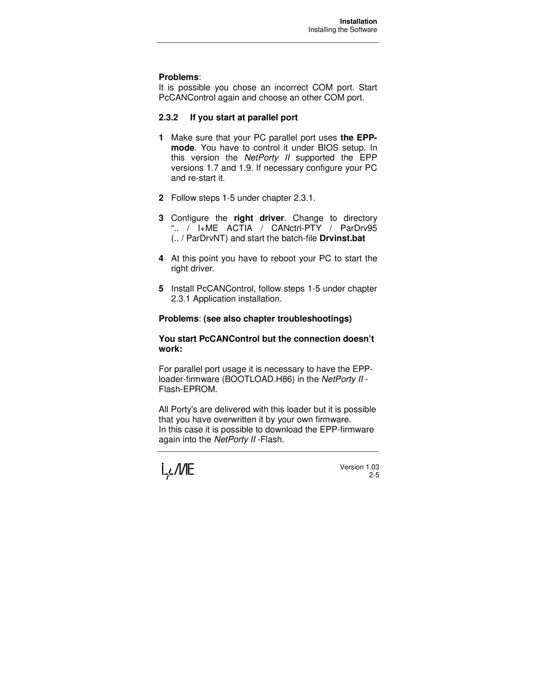 Compaq NetPorty II manual Problems, If you start at parallel port 