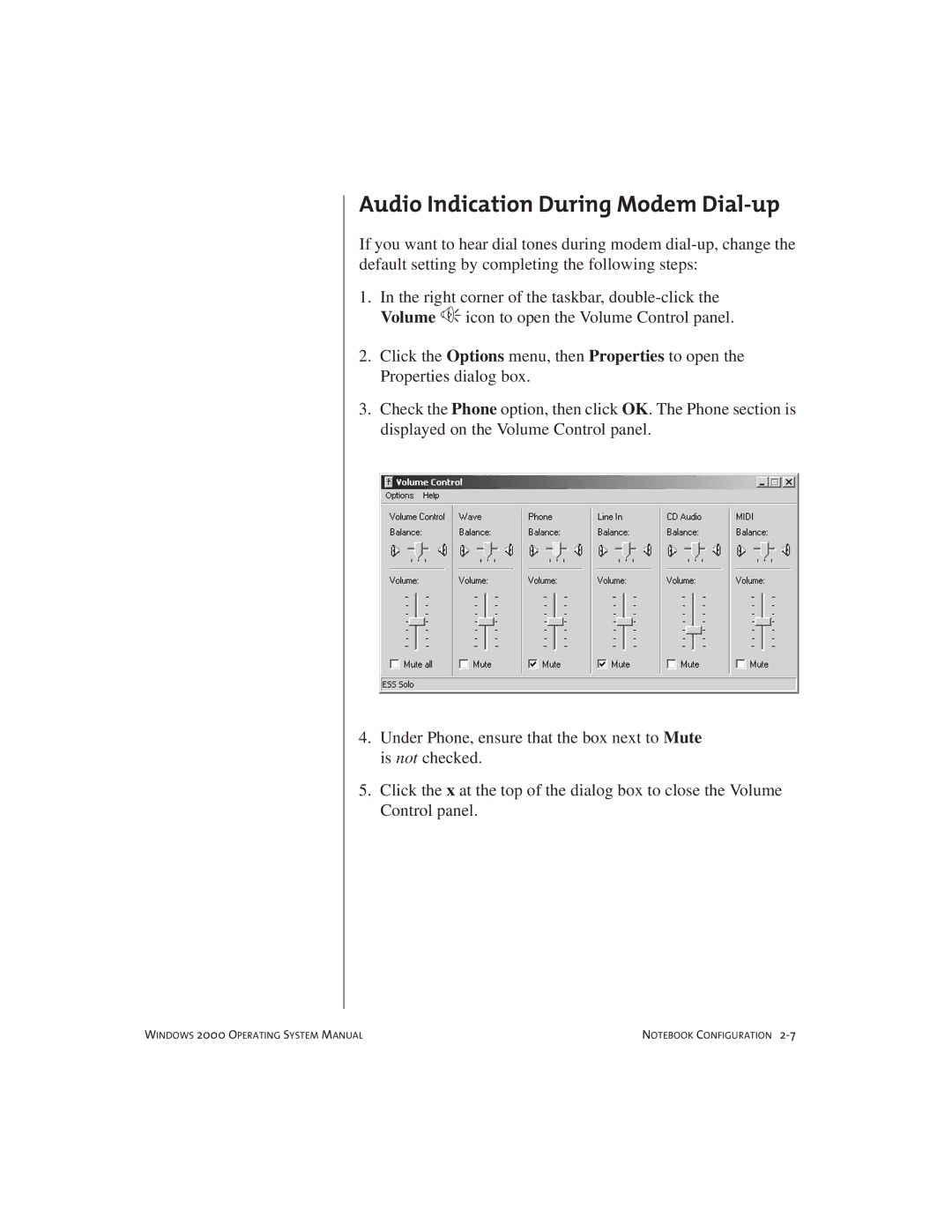 Compaq Notebook PC manual Audio Indication During Modem Dial-up 