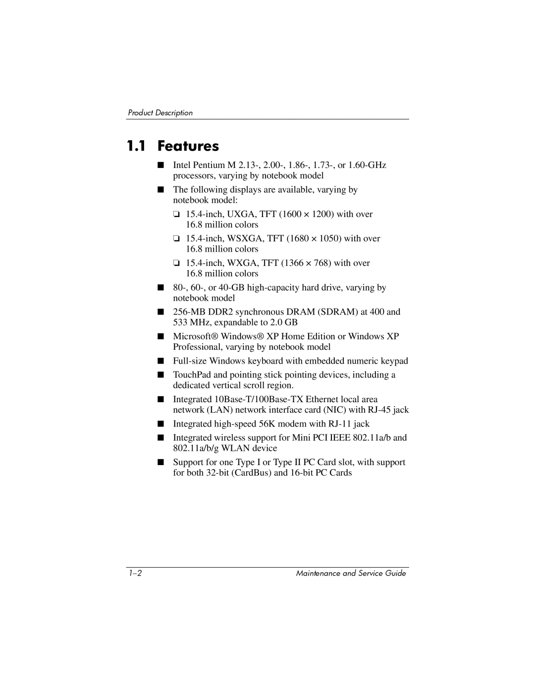 Compaq NW8240, NX8220, NC8230 manual Features 