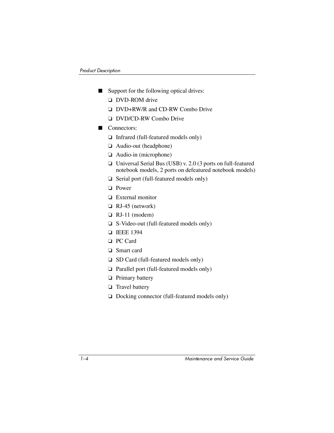 Compaq NC8230, NW8240, NX8220 manual Product Description 