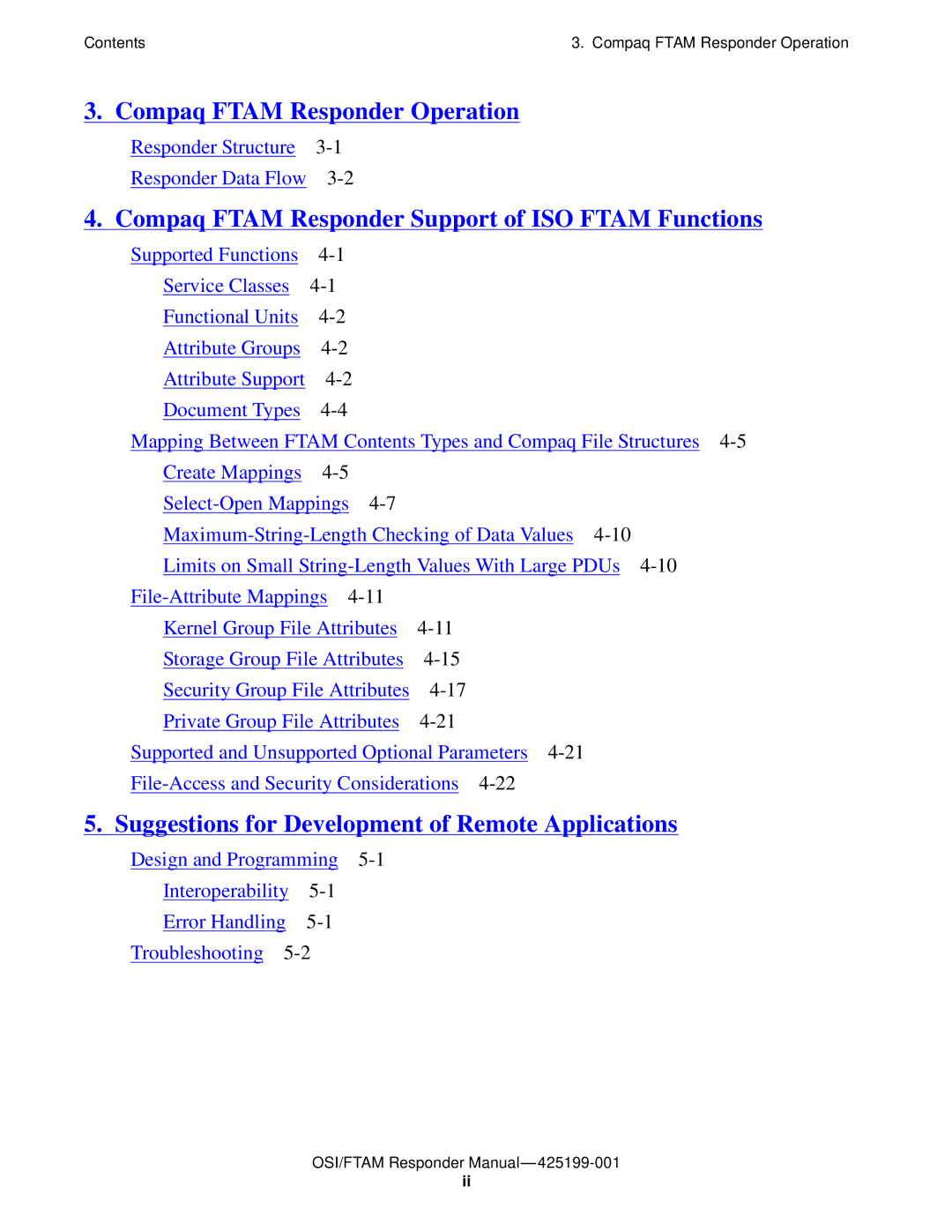 Compaq OSI/APLMGR D43, OSI/FTAM D43 manual Compaq Ftam Responder Operation 