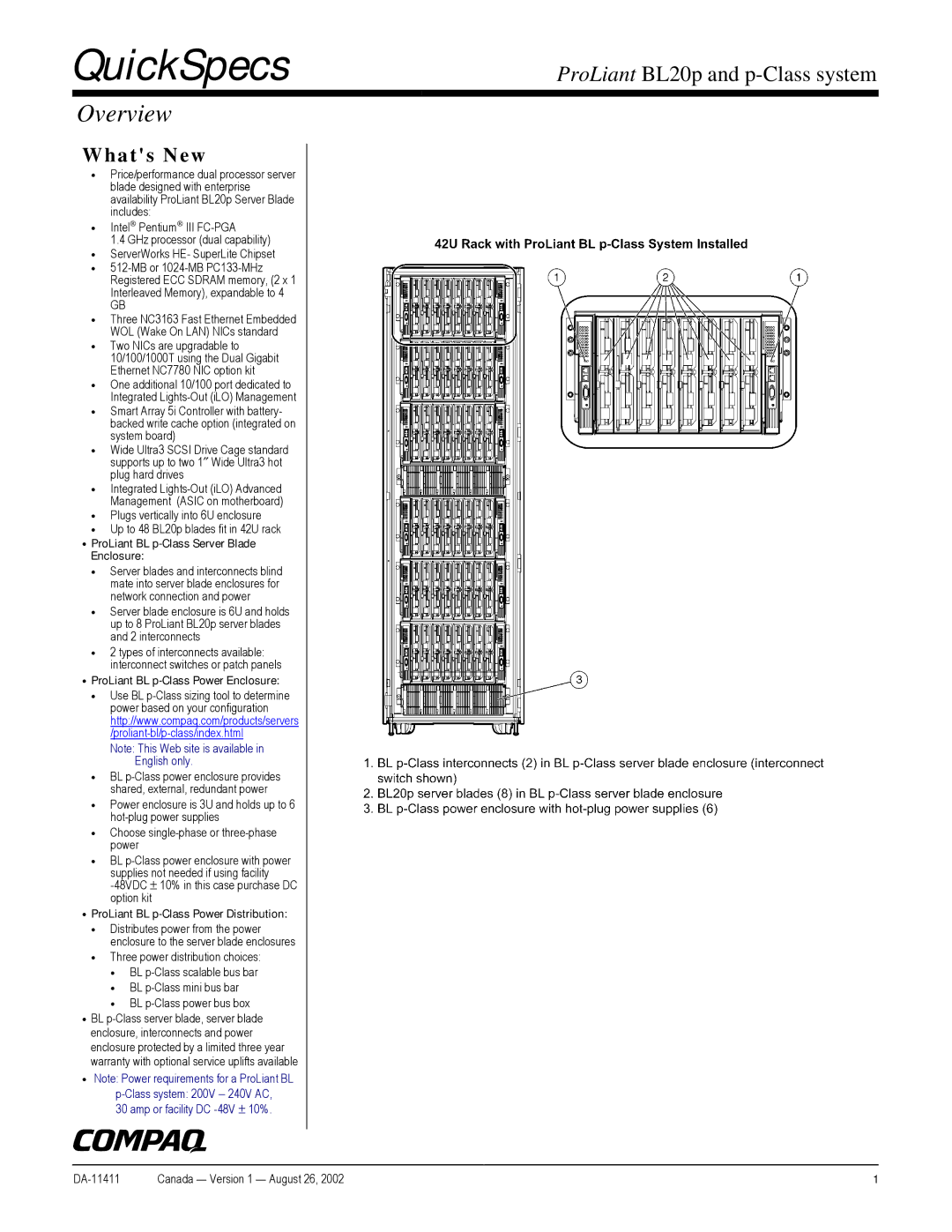 Compaq p-Class warranty QuickSpecs, Overview 