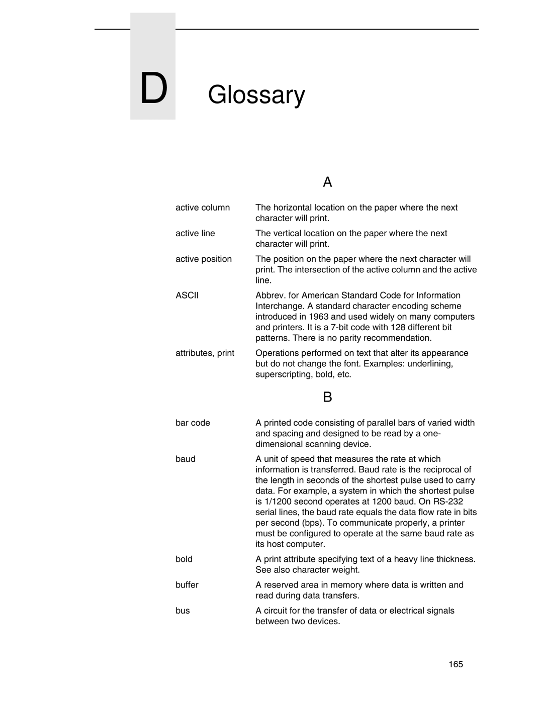 Compaq P5000 Series setup guide Glossary, Ascii 