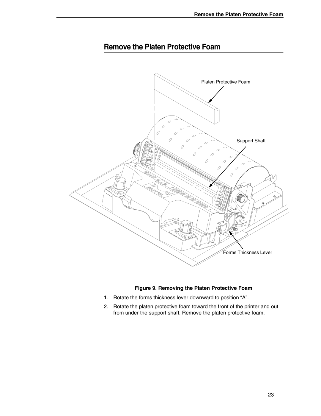 Compaq P5000 Series setup guide Remove the Platen Protective Foam 