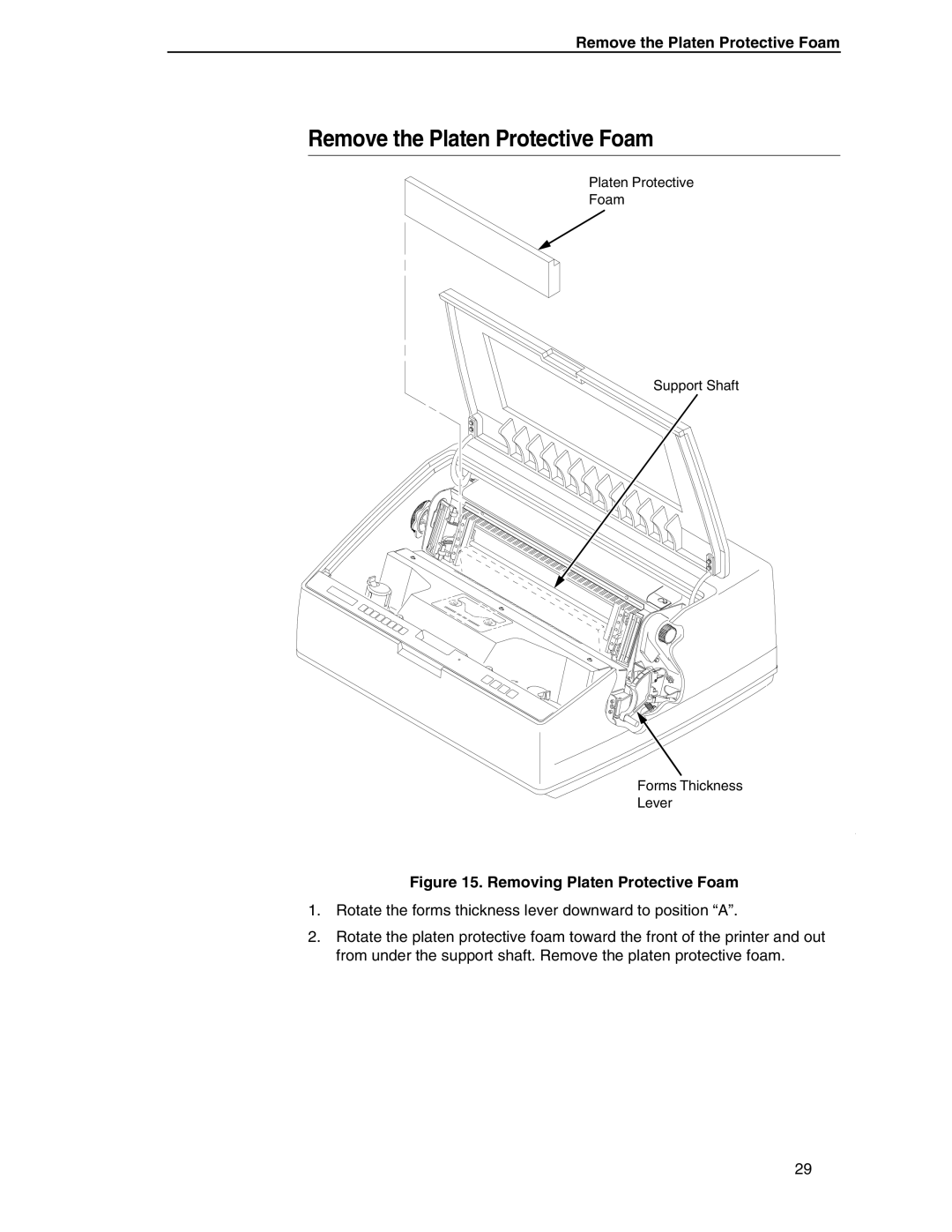 Compaq P5000 Series setup guide Removing Platen Protective Foam 