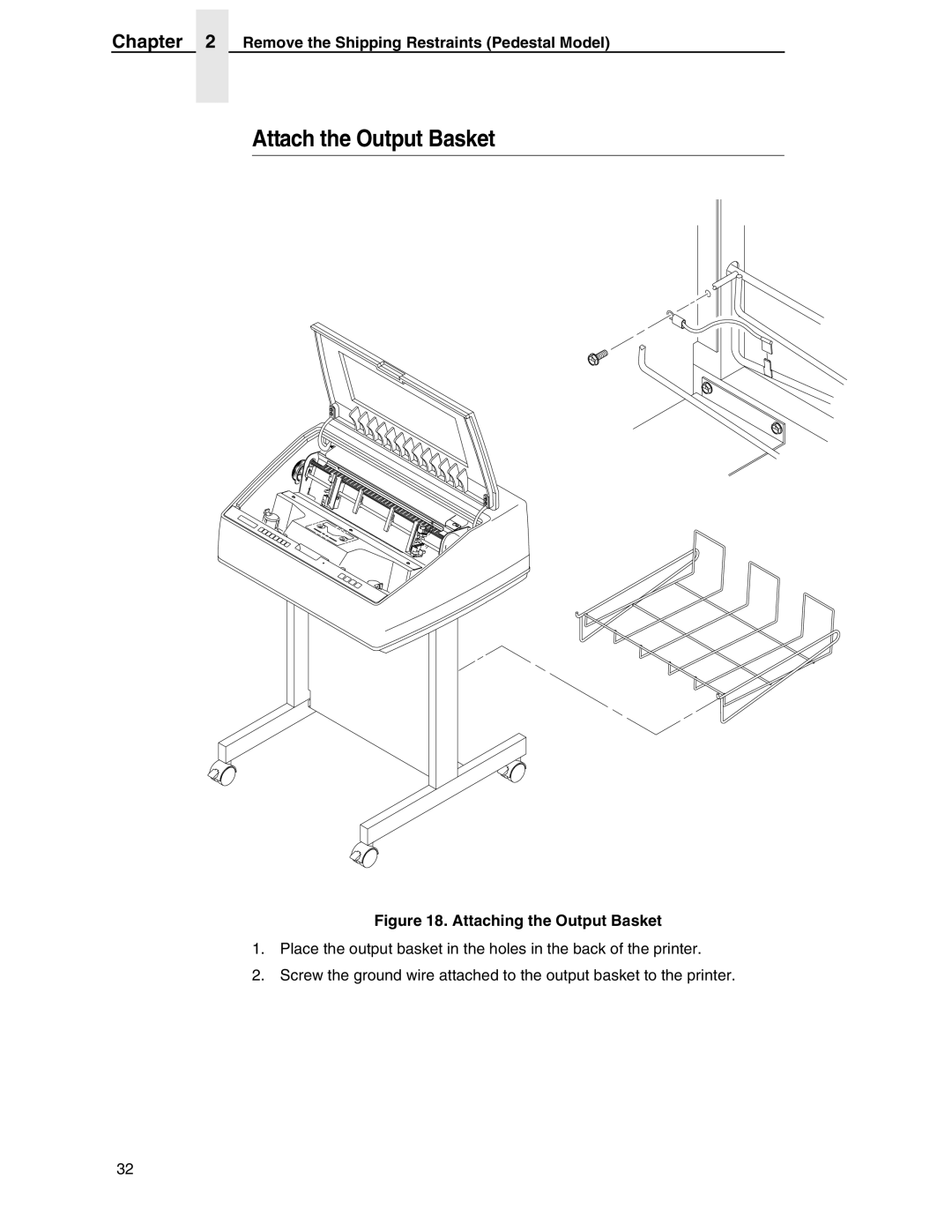 Compaq P5000 Series setup guide Attach the Output Basket, Attaching the Output Basket 