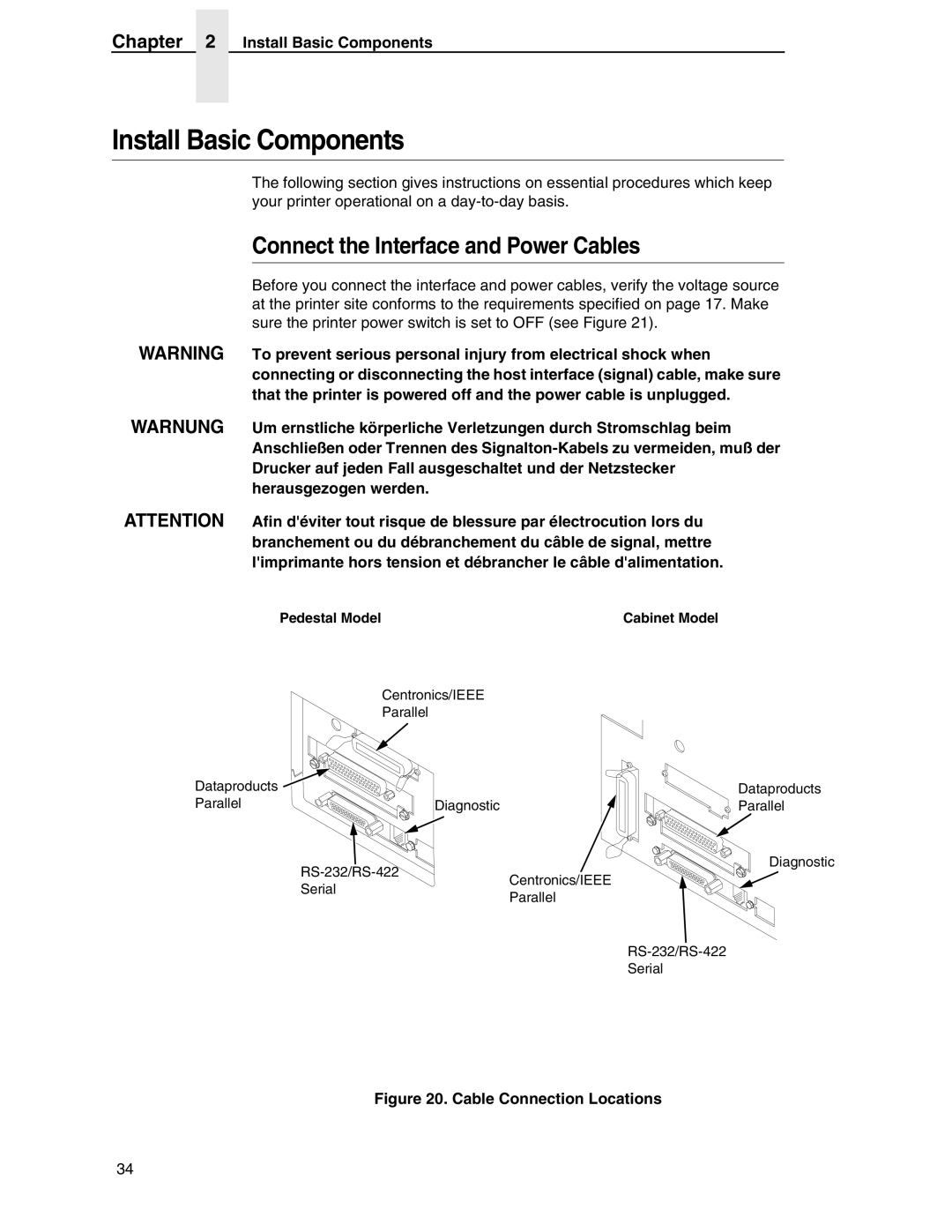 Compaq P5000 Series setup guide Install Basic Components, Connect the Interface and Power Cables 