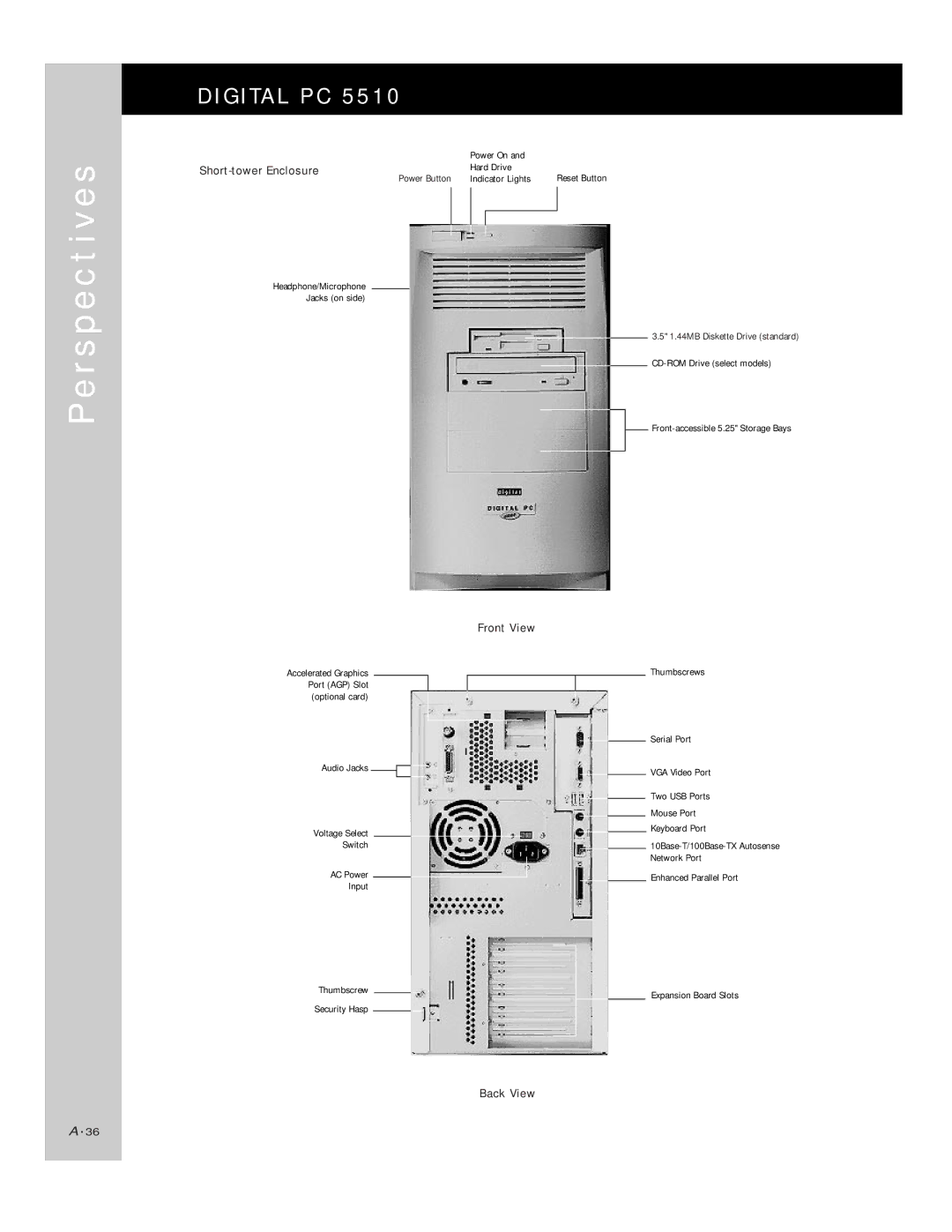 Compaq PC 5510 manual Short-tower Enclosure 