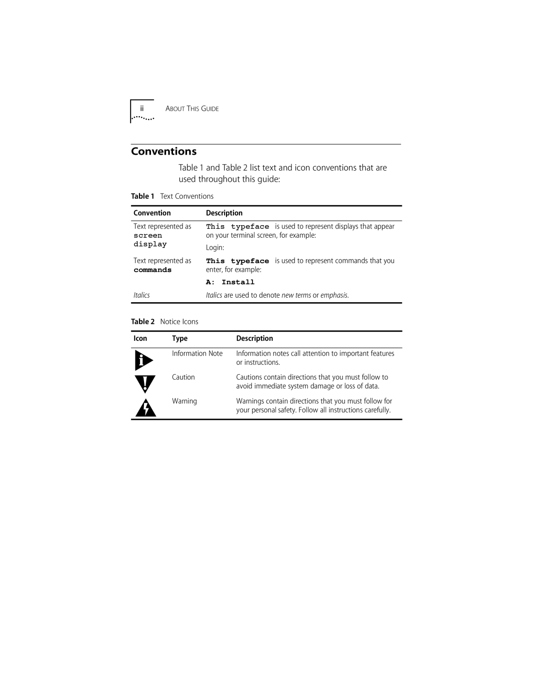 Compaq PC CARD ADAPTER manual Conventions, Install 