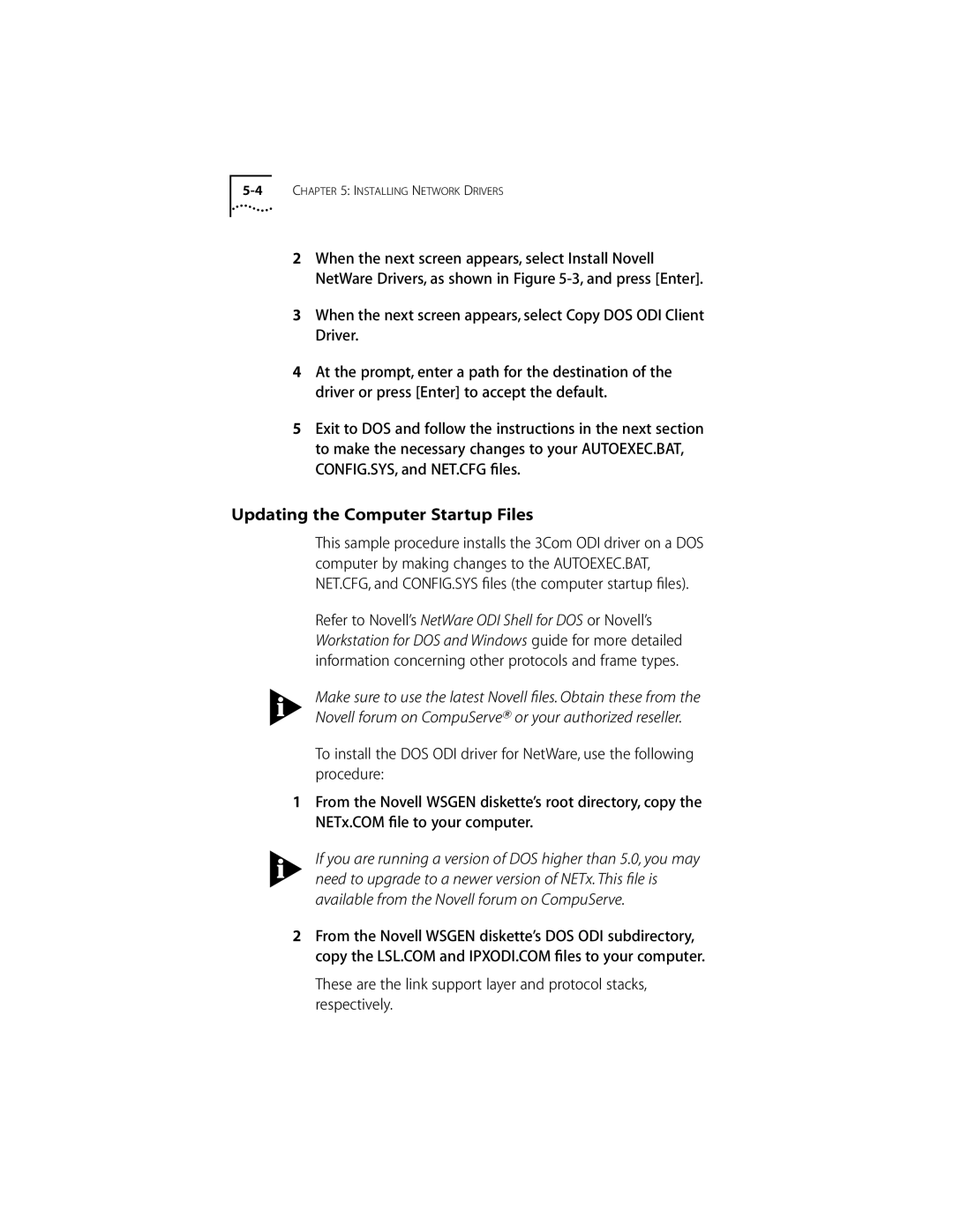 Compaq PC CARD ADAPTER manual Updating the Computer Startup Files 