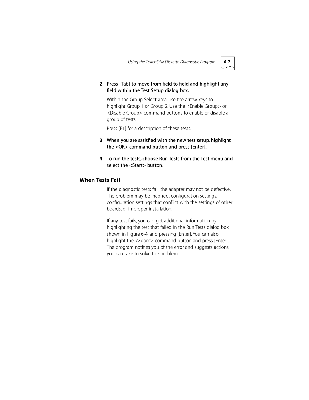 Compaq PC CARD ADAPTER manual When Tests Fail 