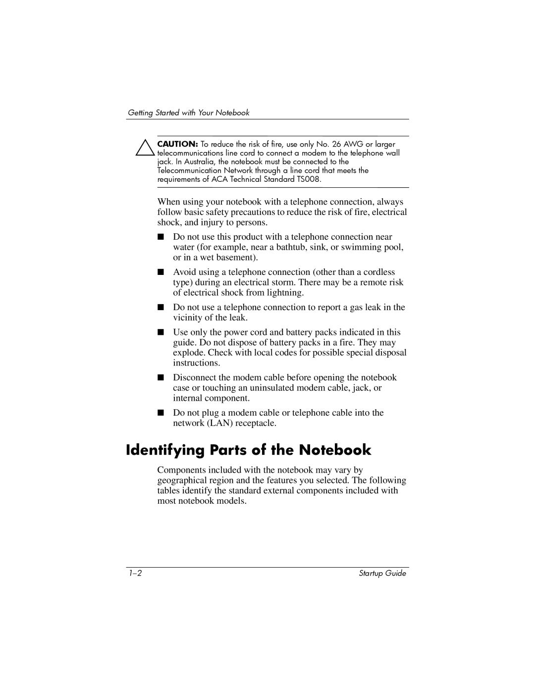 Compaq Personal Computer manual Identifying Parts of the Notebook 