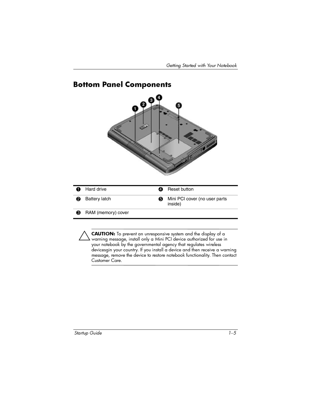 Compaq Personal Computer manual Bottom Panel Components 