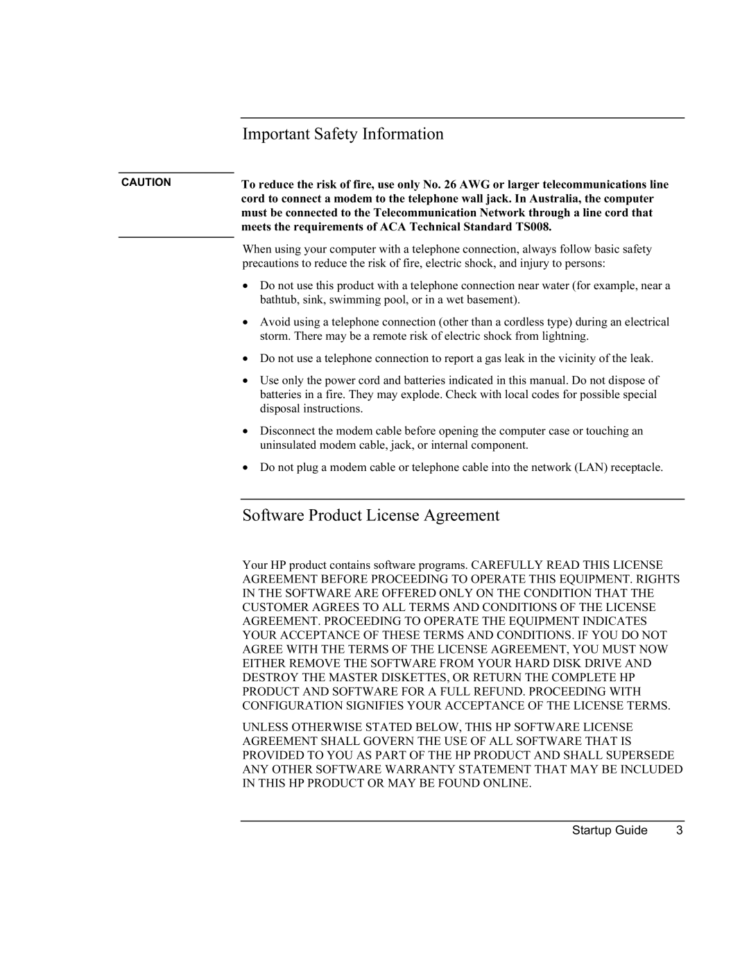 Compaq PKX301T manual Important Safety Information, Software Product License Agreement 