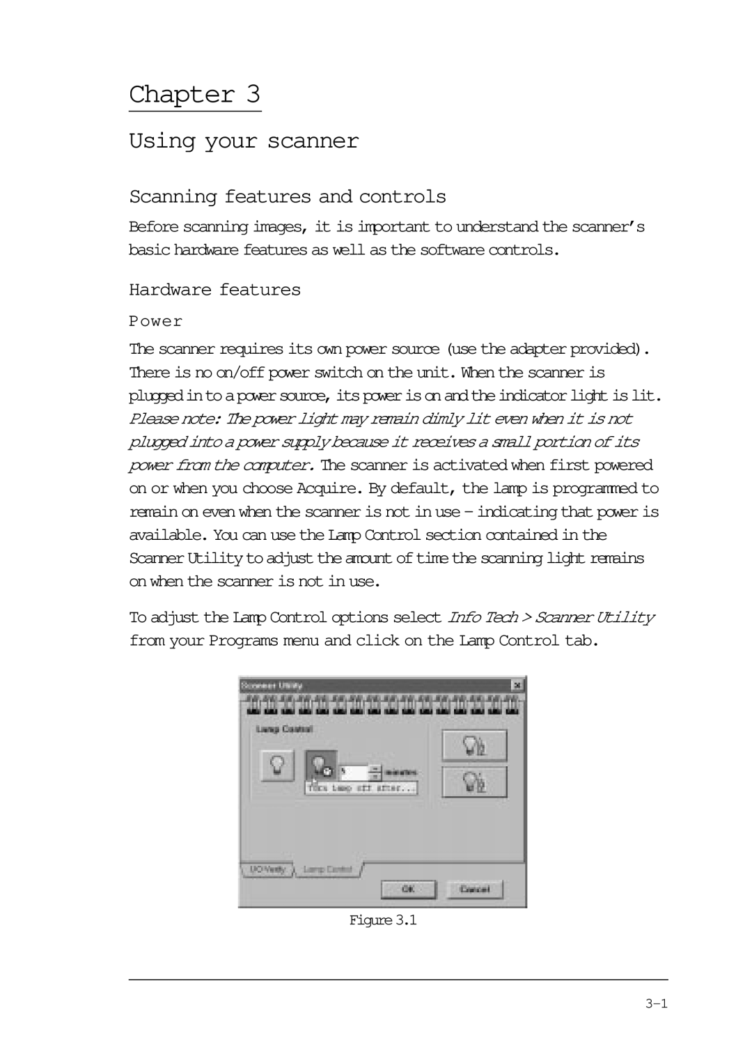 Compaq P/N DOC-FB4B manual Using your scanner, Scanning features and controls, Hardware features, Power 