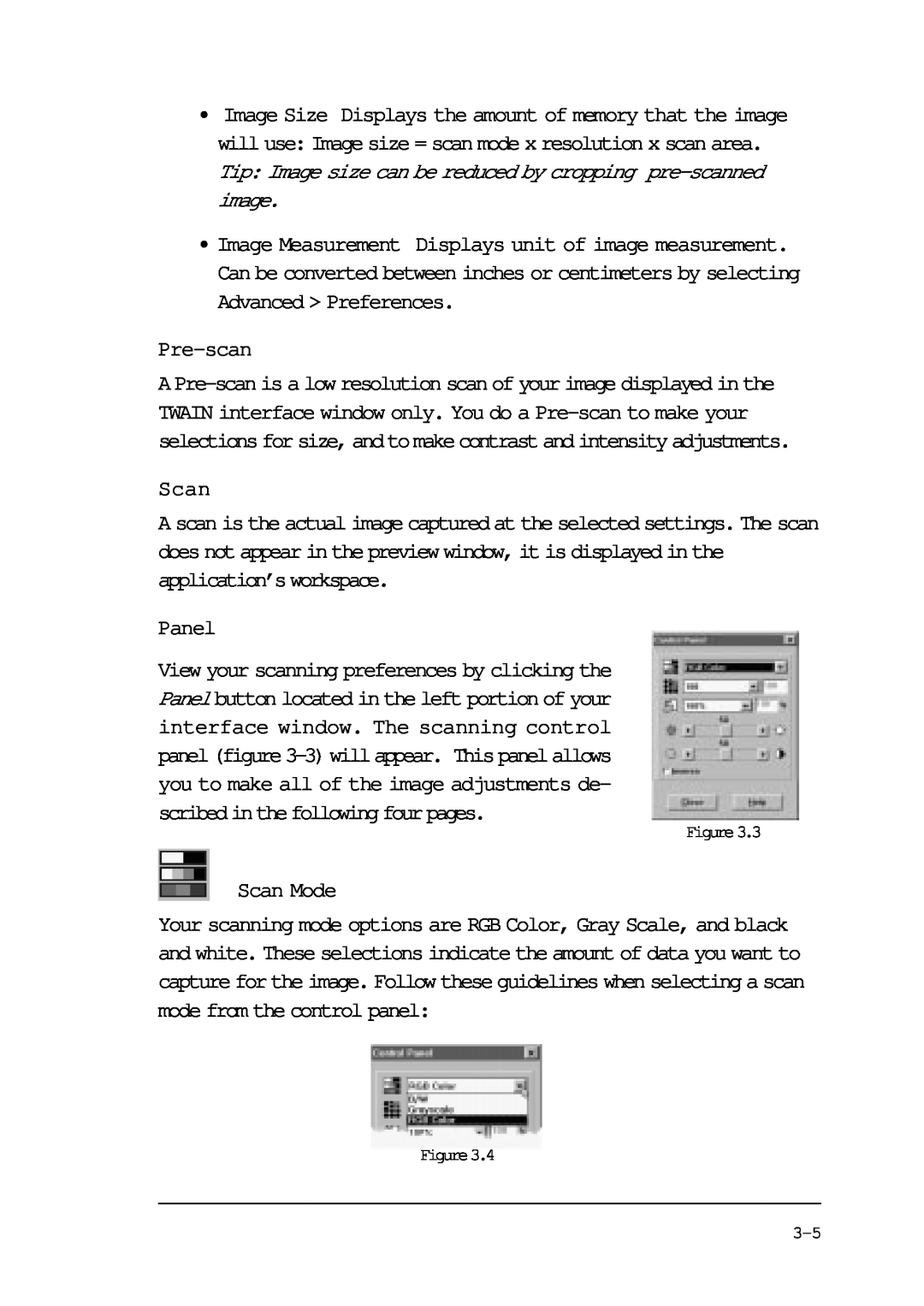 Compaq P/N DOC-FB4B manual Pre-scan, Panel, Scan Mode, 3 