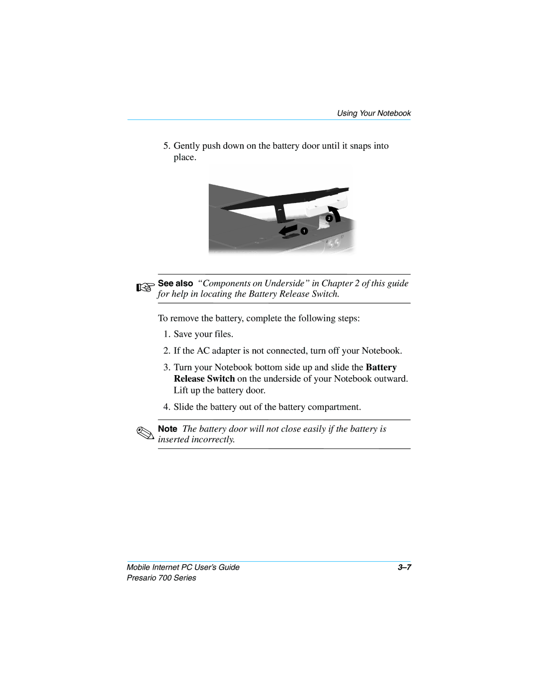 Compaq Presario 700 manual Mobile Internet PC User’s Guide 