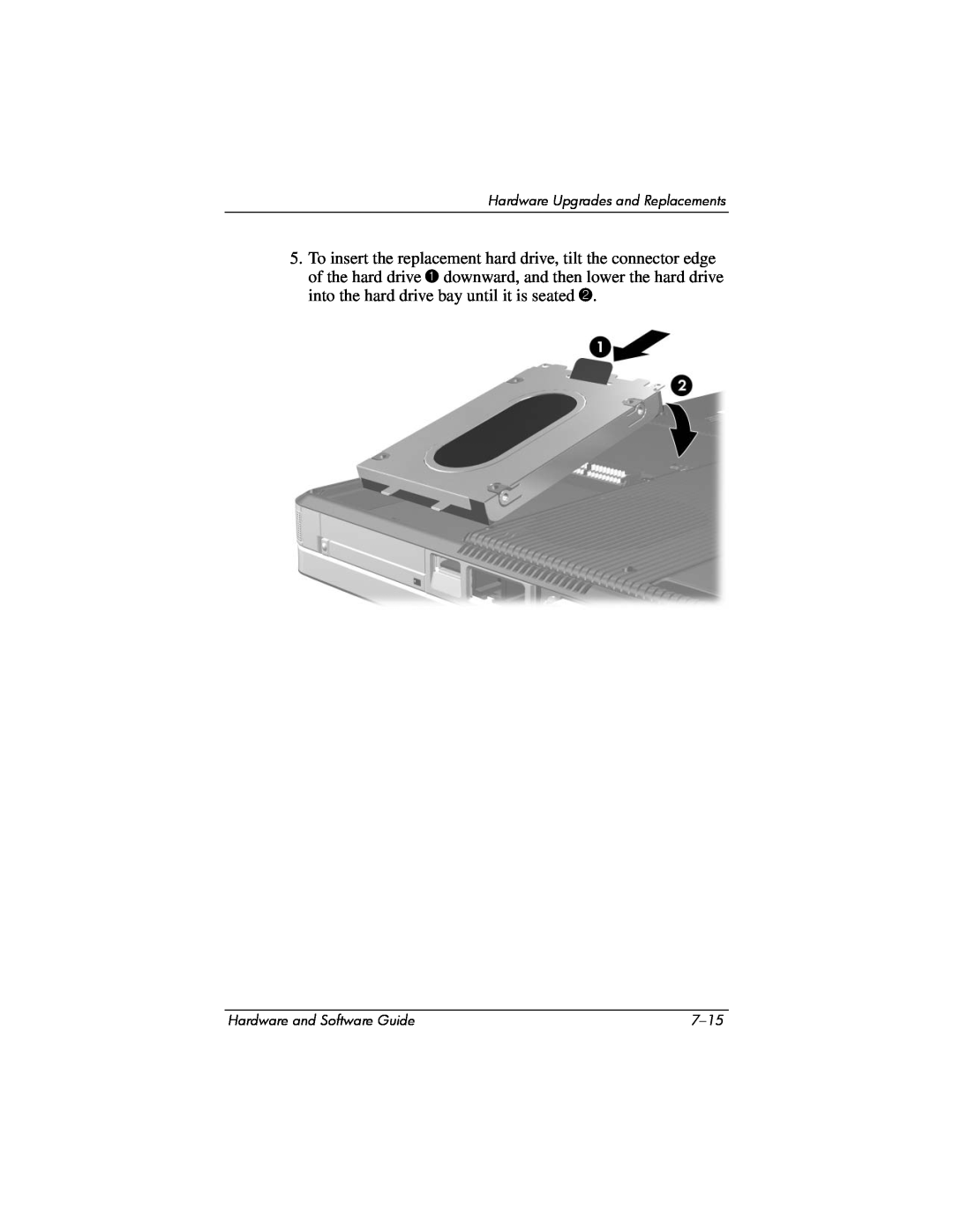 Compaq Presario M2000 manual Hardware Upgrades and Replacements, Hardware and Software Guide, 7-15 