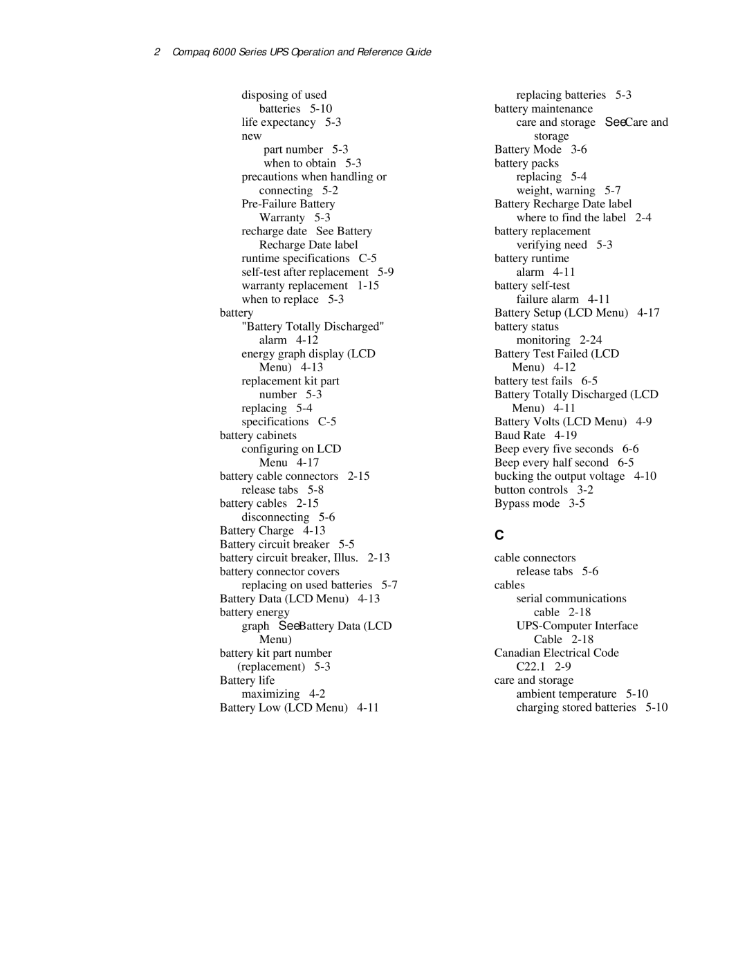 Compaq R6000 Series manual Compaq 6000 Series UPS Operation and Reference Guide 