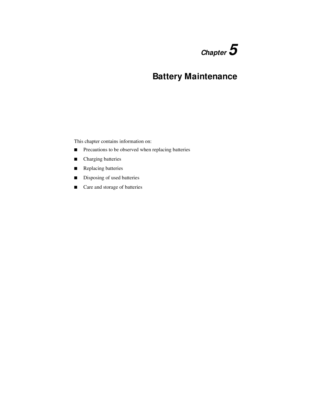 Compaq R6000 Series manual Battery Maintenance, Chapter 