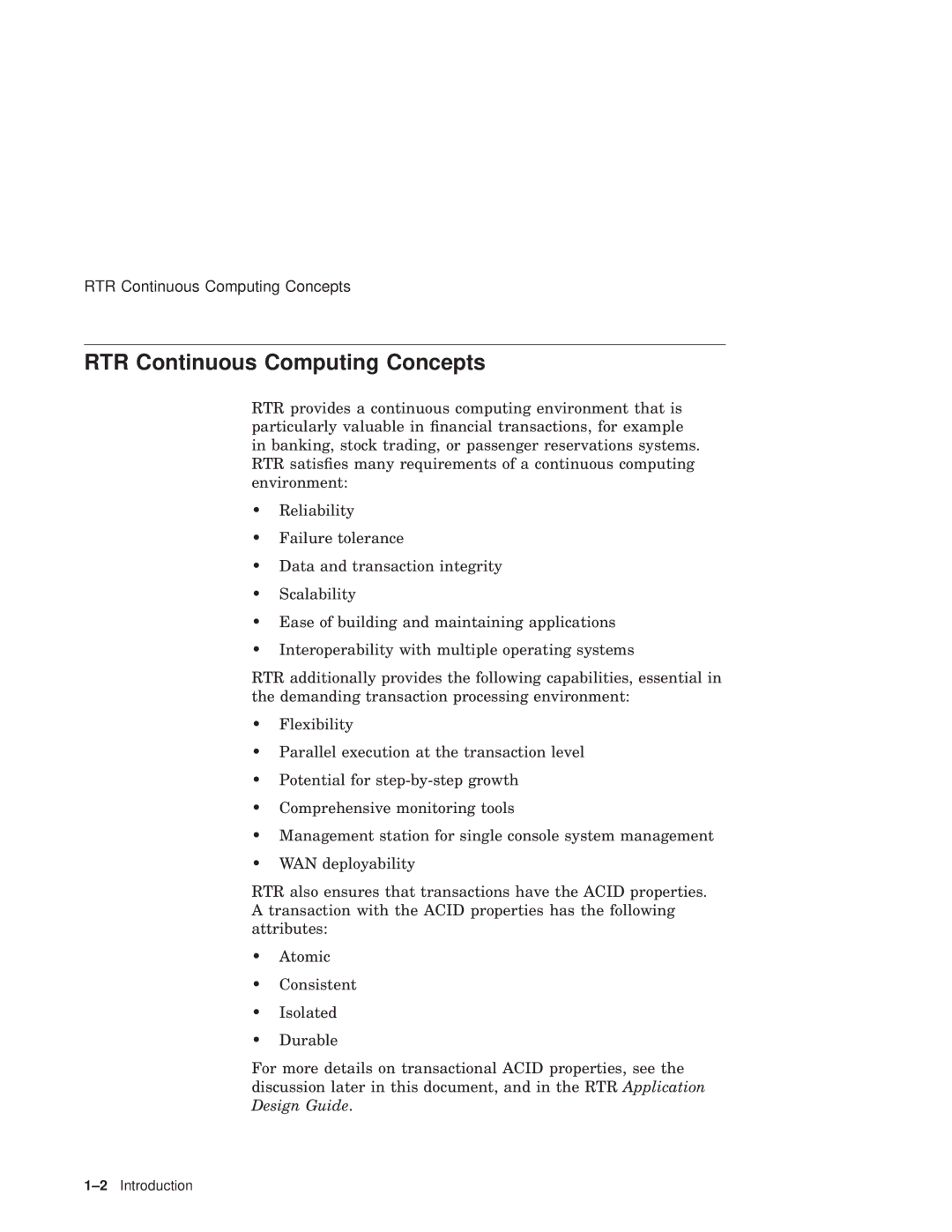 Compaq Reliable Transaction Router manual RTR Continuous Computing Concepts 