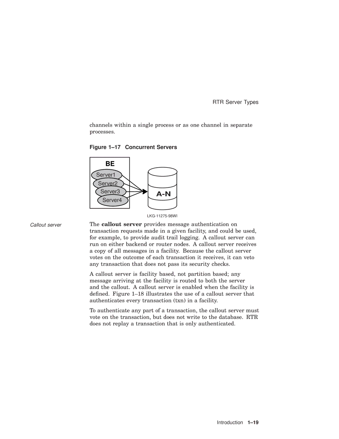 Compaq Reliable Transaction Router manual Concurrent Servers, Server1 Server2 Server3 Server4 