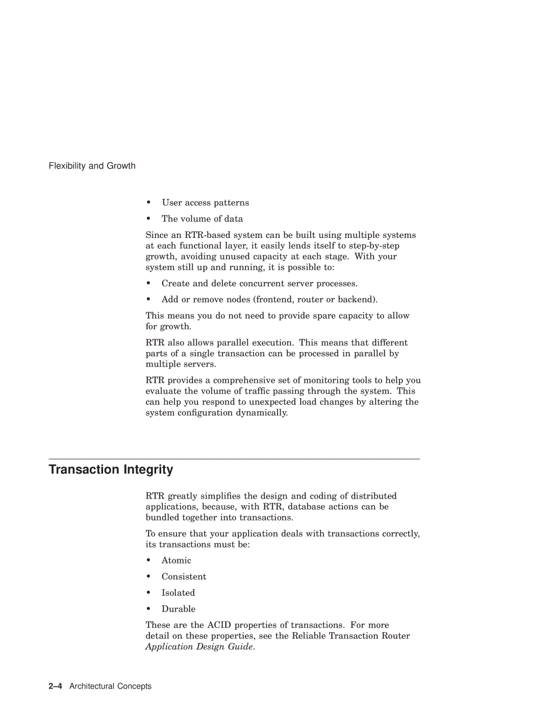 Compaq Reliable Transaction Router manual Transaction Integrity, Flexibility and Growth 