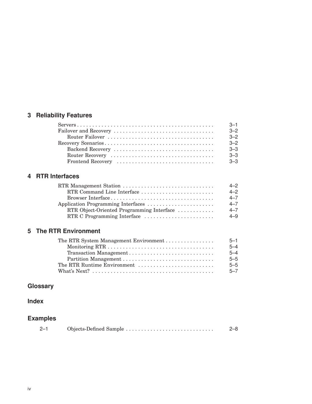 Compaq Reliable Transaction Router manual Reliability Features 