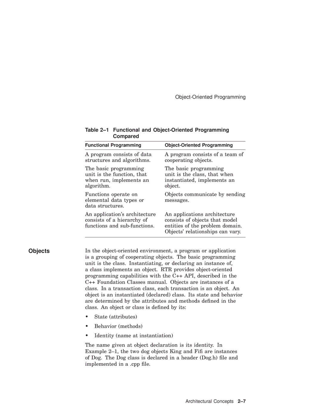 Compaq Reliable Transaction Router manual Objects, Functional and Object-Oriented Programming Compared 