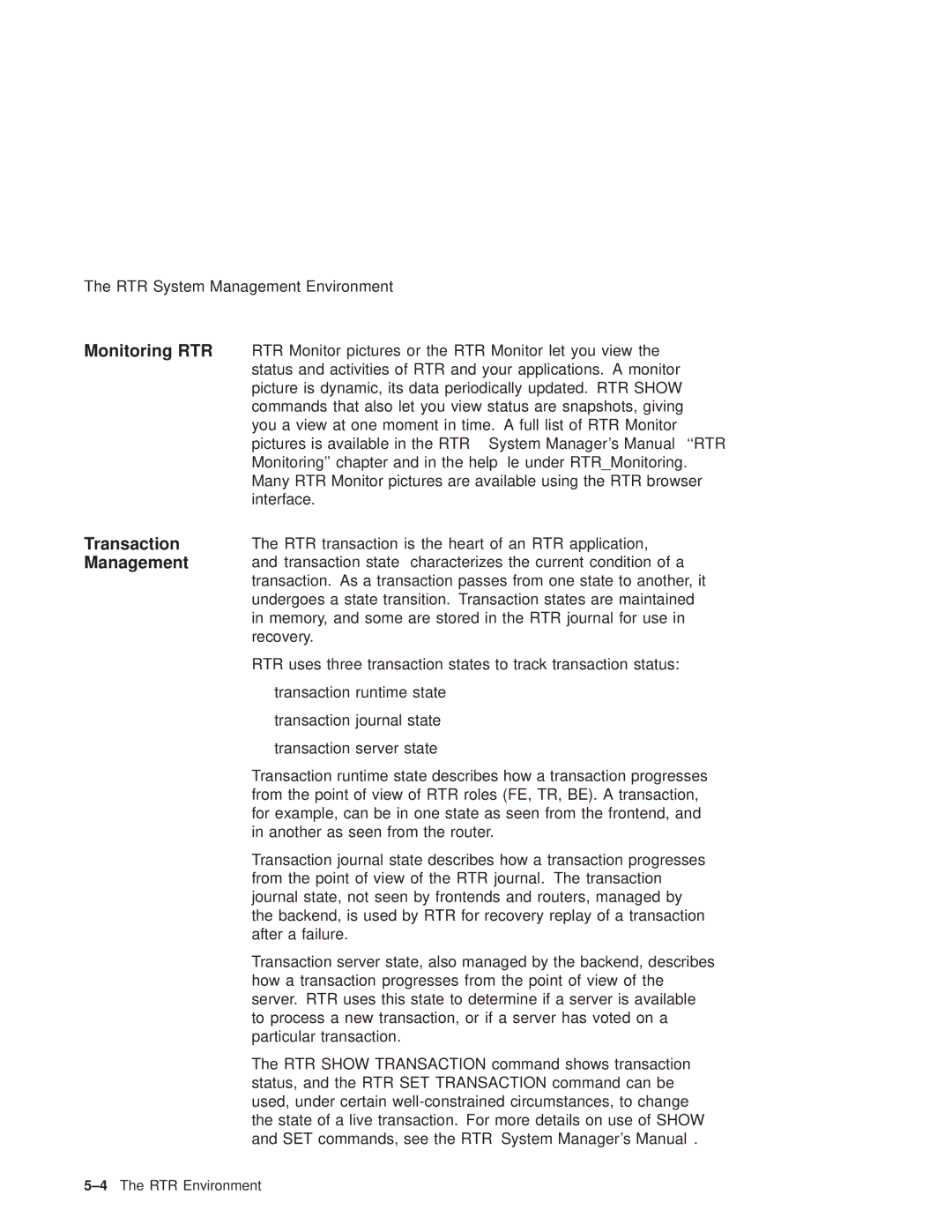 Compaq Reliable Transaction Router manual Monitoring RTR 