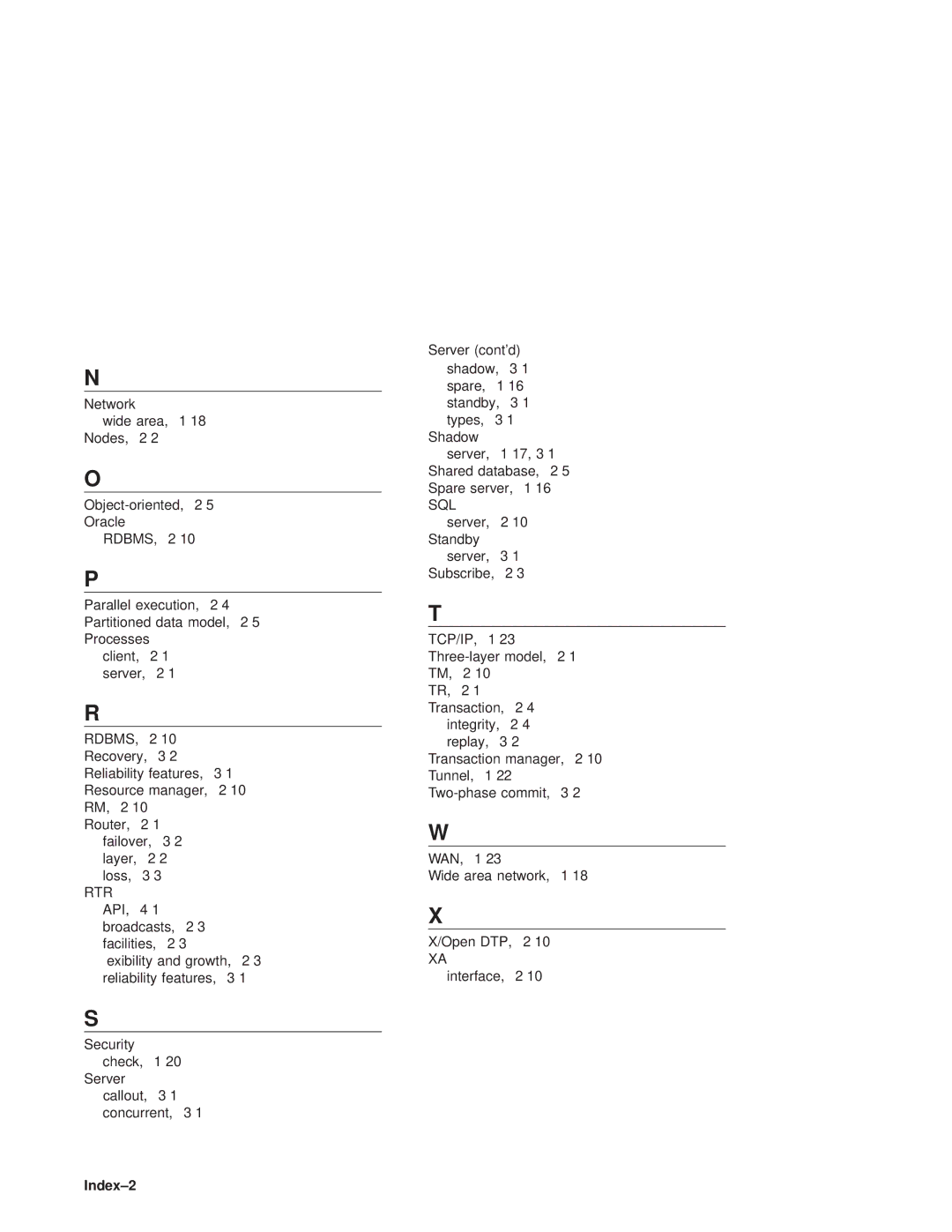 Compaq Reliable Transaction Router manual Index-2 