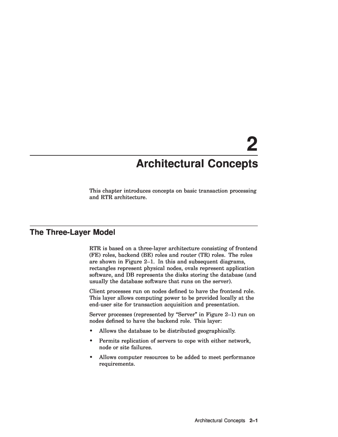 Compaq Reliable Transaction Router manual Architectural Concepts, The Three-Layer Model 
