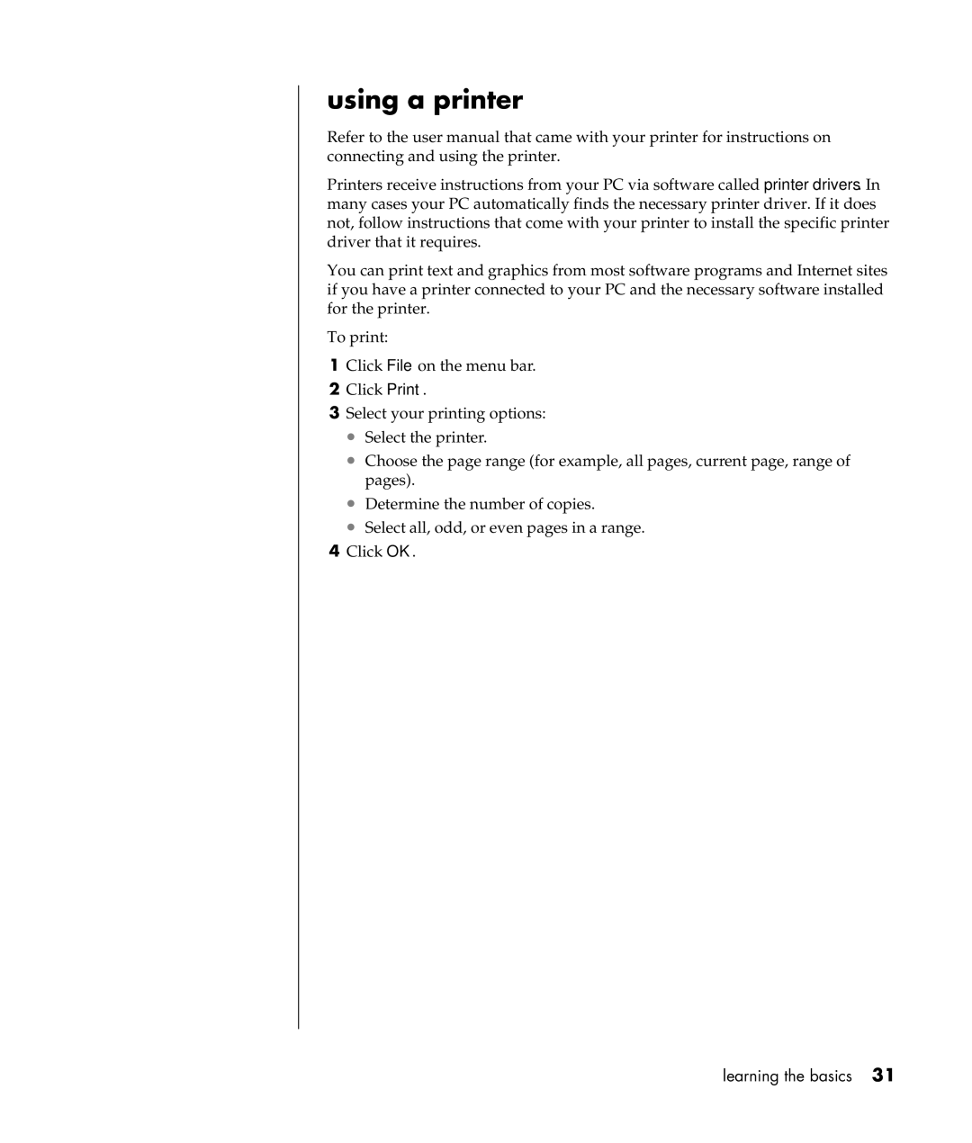 Compaq S0000 / 8000 manual Using a printer 