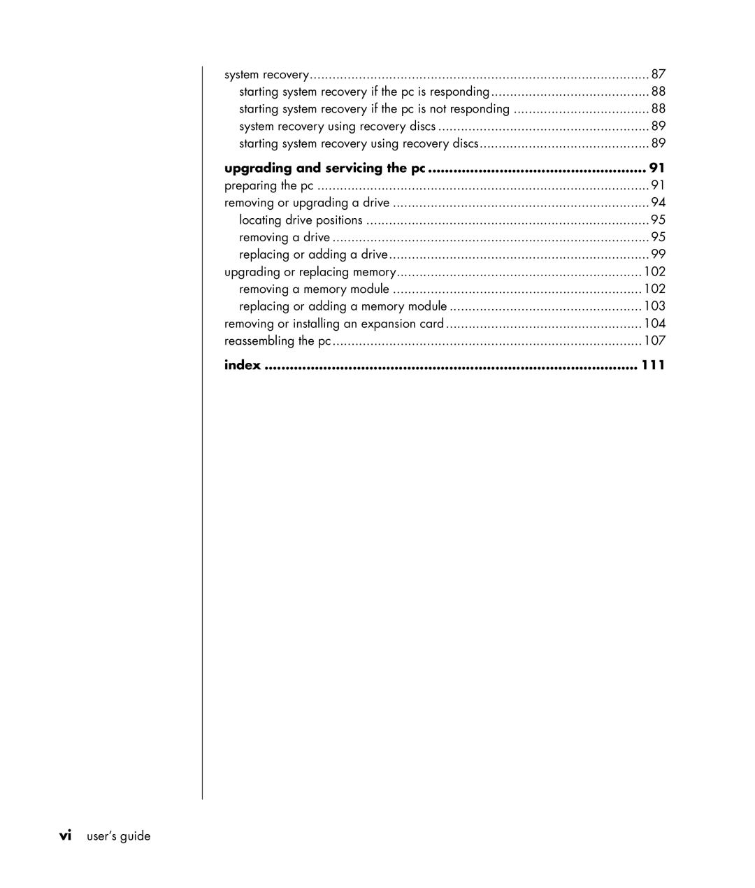 Compaq S0000 Series manual Index 111 