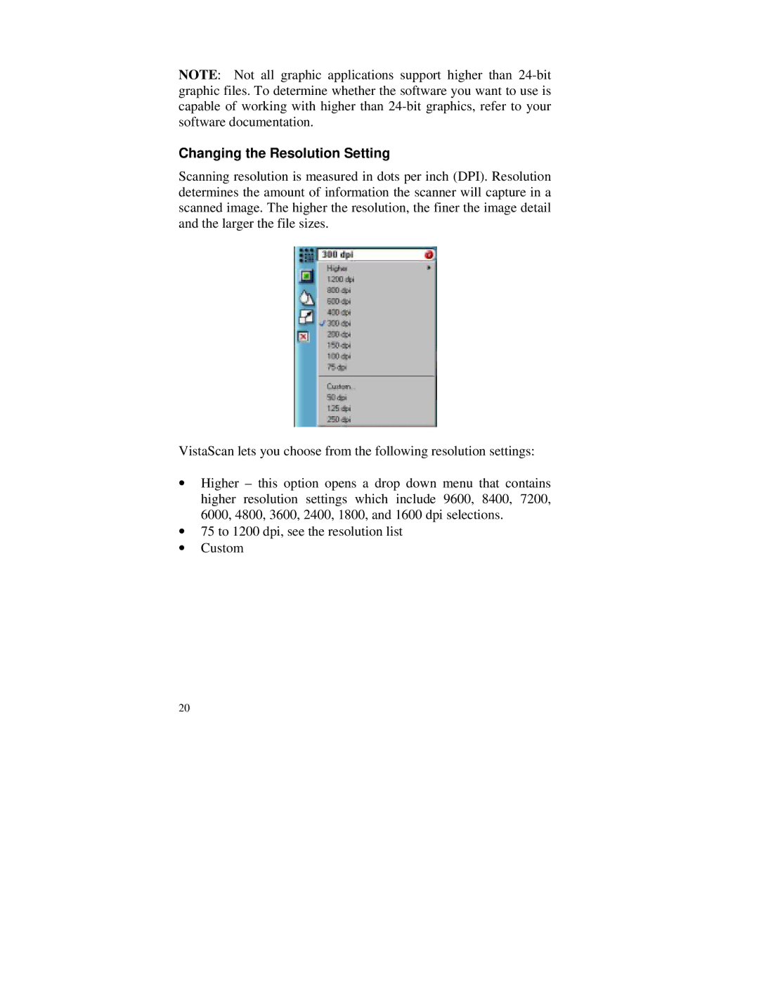 Compaq S4 100 manual Changing the Resolution Setting 