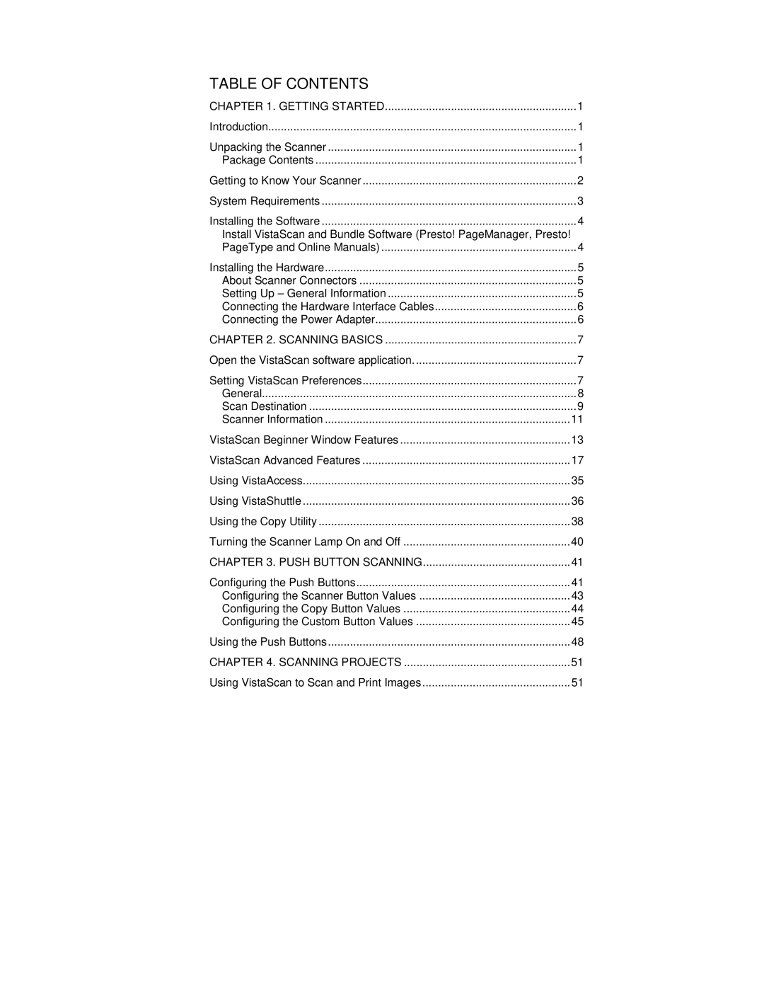 Compaq S4 100 manual Table of Contents 