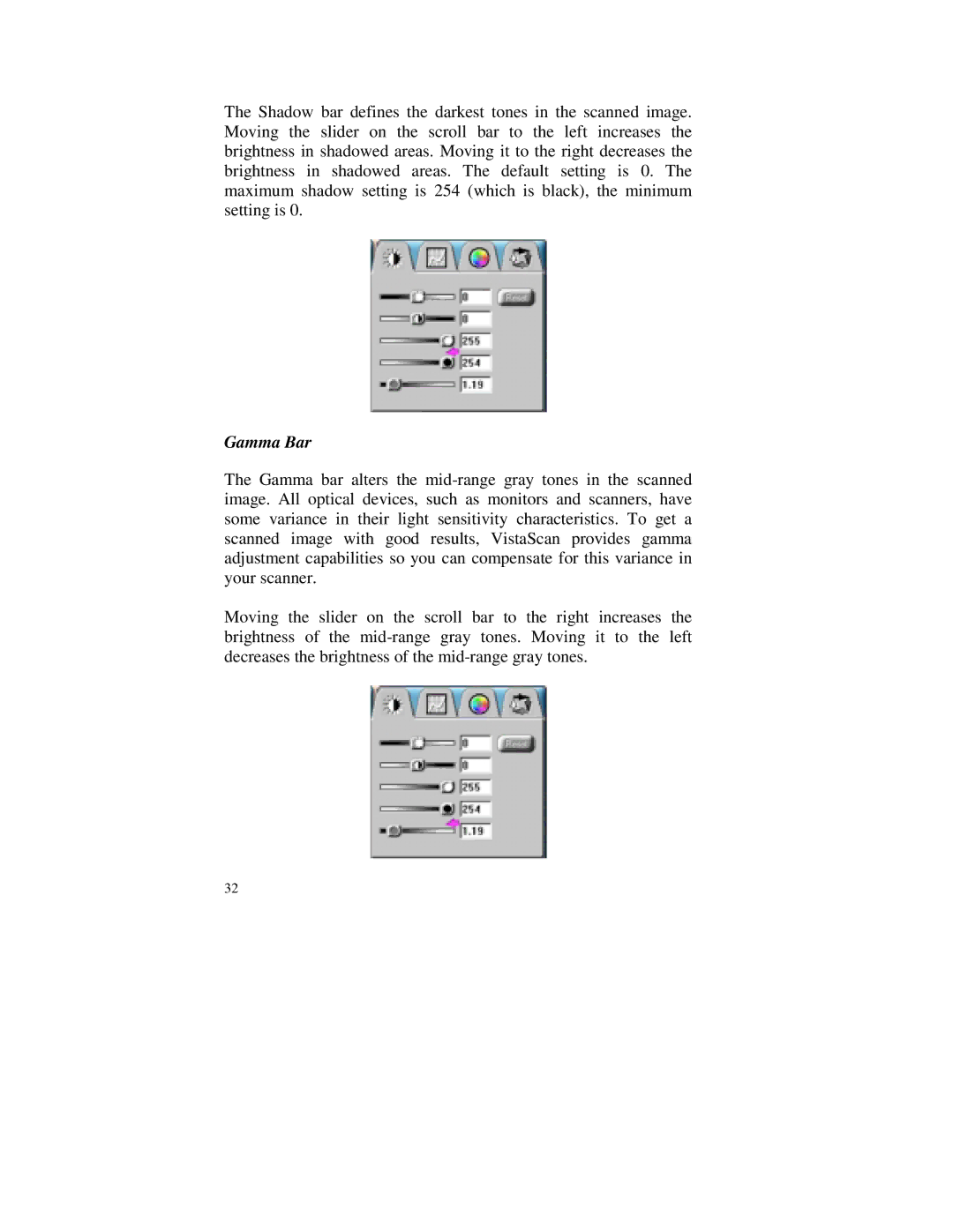 Compaq S4 100 manual Gamma Bar 