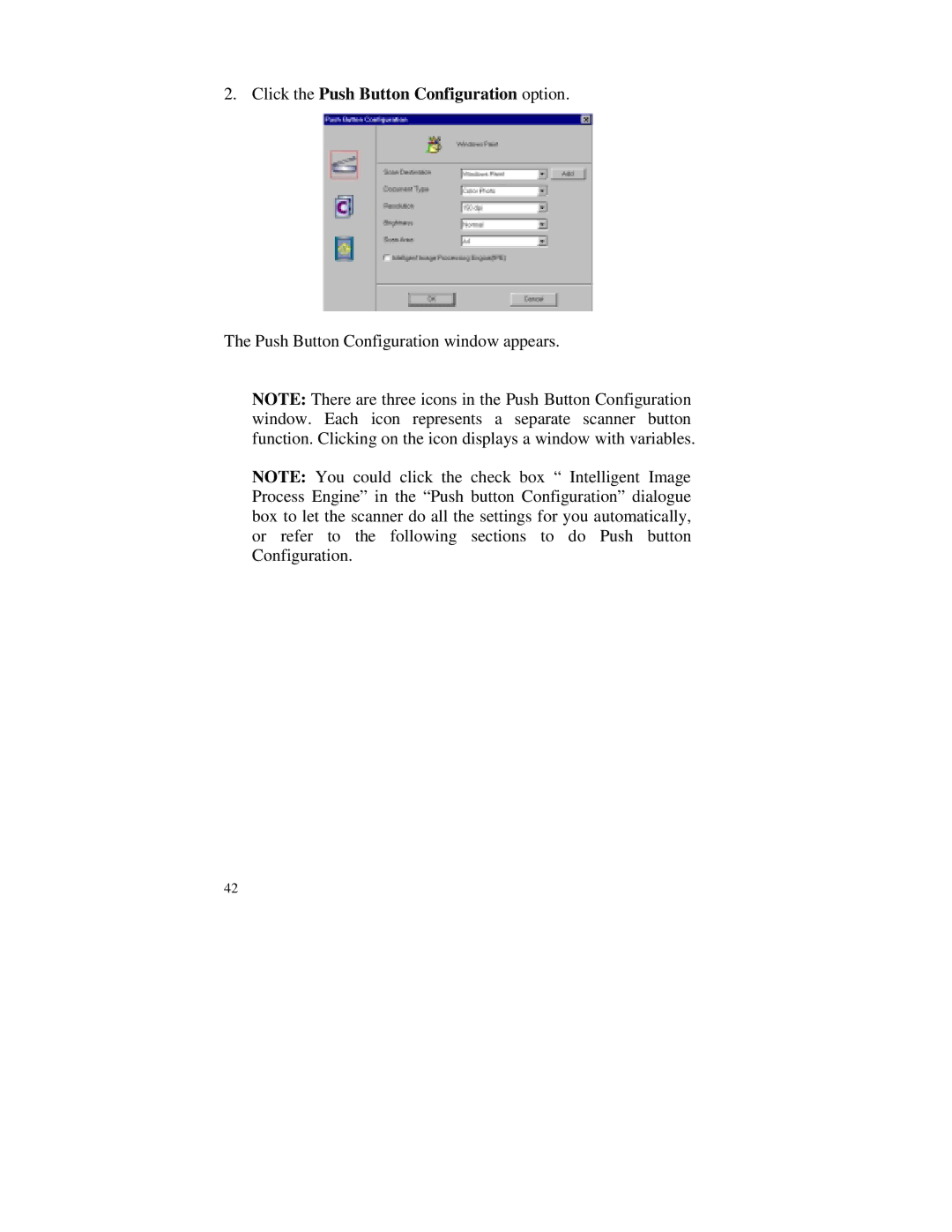 Compaq S4 100 manual Click the Push Button Configuration option 