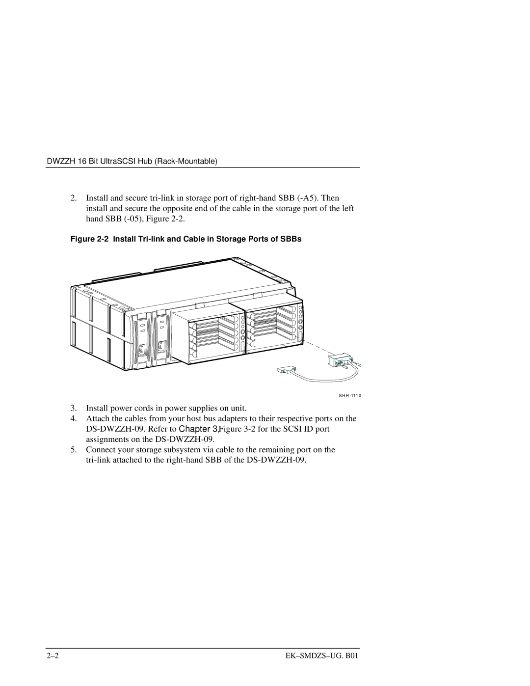 Compaq S5 manual Install Tri-link and Cable in Storage Ports of SBBs 